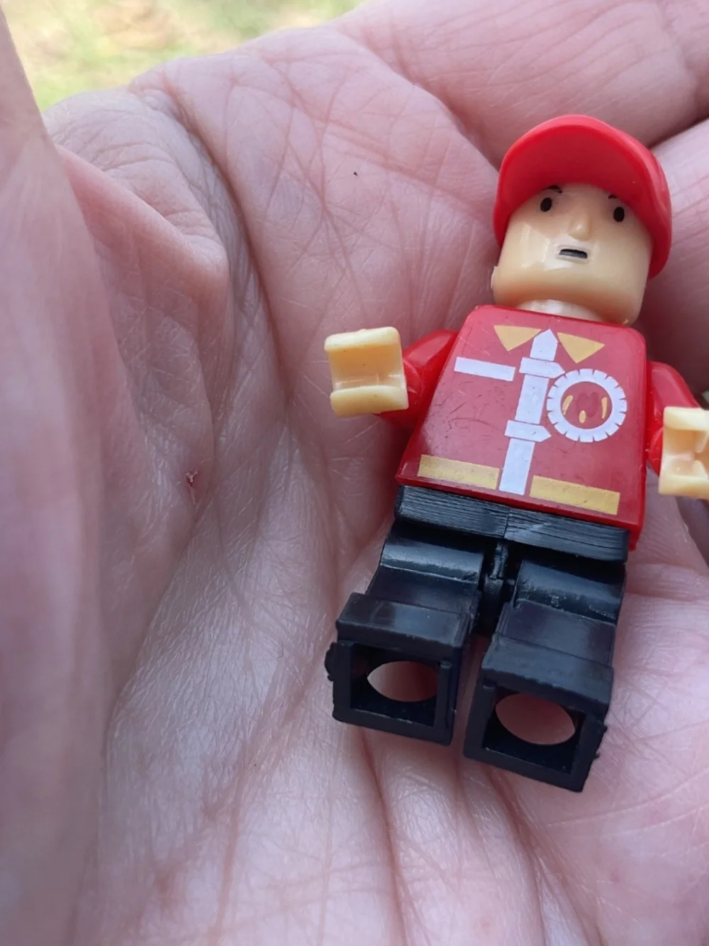 LEGO Red Firefighter Minifigure with Black Legs